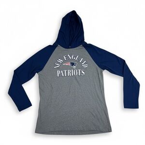 New England Patriots NFL Team Apparel Lightweight Embroidered Hoodie Shirt SZ XL